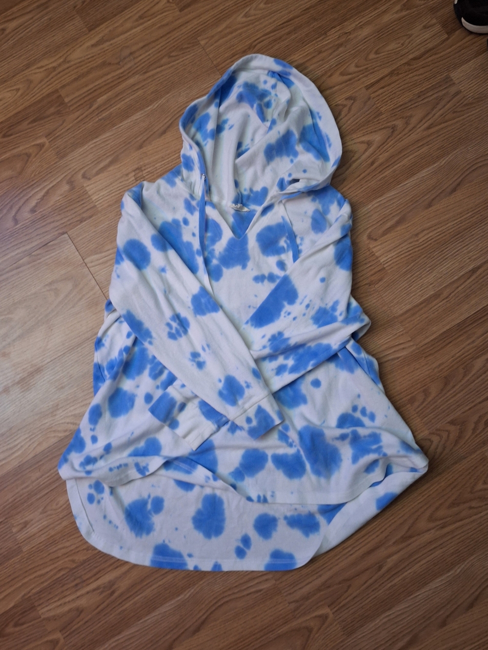 Blue & White Tie-Dye Hoodie